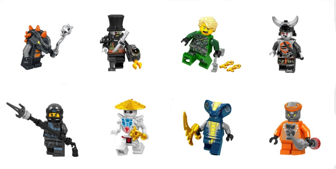 8 figurines Lego Ninjago
