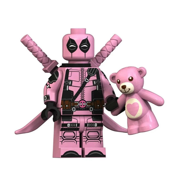 Marvel Deadpool Lego Minifigure - Figure 8 - Pink Deadpool (rare edition)