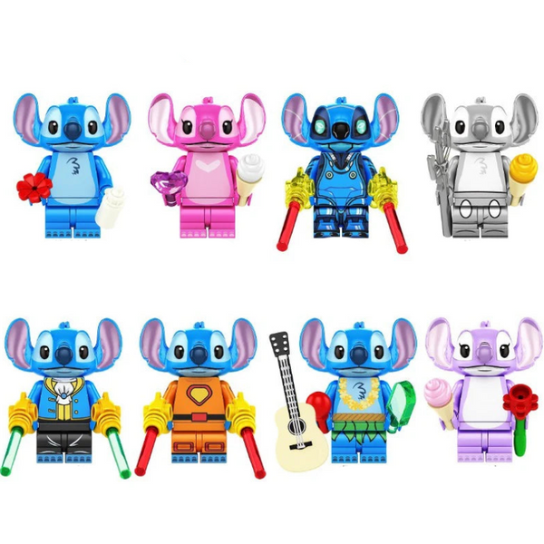 Disney Lilo and Stitch Set of 8 Lego Minifigures - Style 1