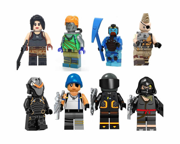 Fortnite Set of 8 Lego Minifigures - Style 7