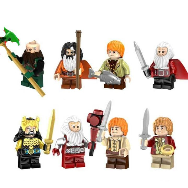 The Lord of the Rings Set of 8 Lego Minifigures - Style 14