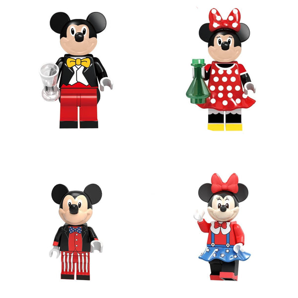 Mickey Mouse Disney Lego Set of 4 Minifigures - Style 1