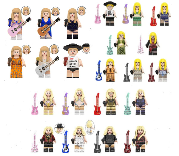 Taylor Swift Set of 22 Lego Minifigures - Bundle 4