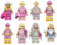 Barbie set of 8 Lego Minifigures - Style 1