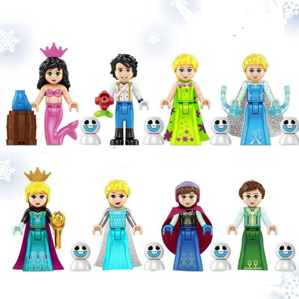 Disney Princess Set of 8 Lego Minifigures - Style 4
