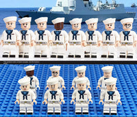 Custom Series Set of 8 Lego Minifigures - Navy Marine Servicemen