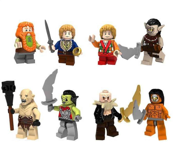 The Lord of the Rings Set of 8 Lego Minifigures - Style 7