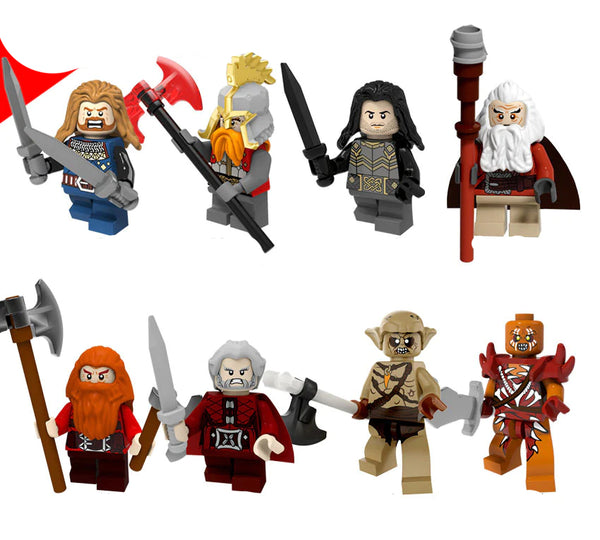 The Lord of the Rings Set of 8 Lego Minifigures - Style 9