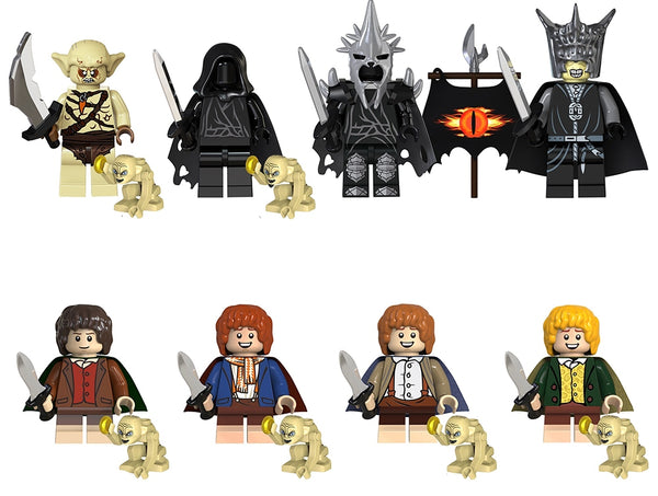 The Lord of the Rings Set of 8 Lego Minifigures - Style 1