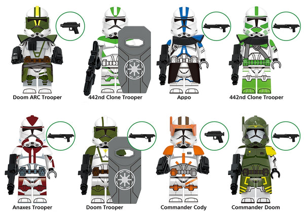 Star Wars Set of 8 Lego Minifigures - Style 4