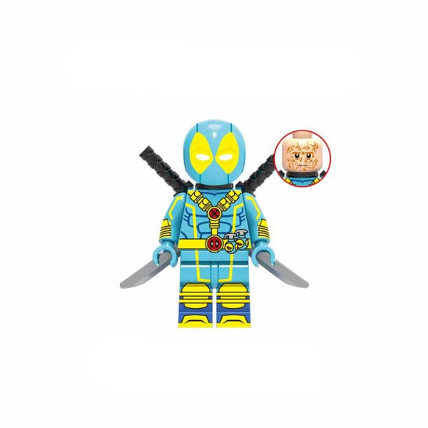 Marvel Deadpool Lego Minifigure - Figure 6 - Blue Deadpool