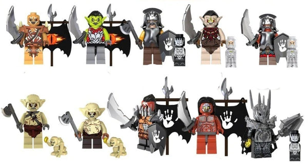 The Lord of the Rings Set of 10 Lego Minifigures - Style 2
