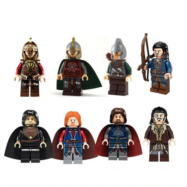 The Lord of the Rings Set of 8 Lego Minifigures - Style 12