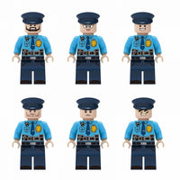 Custom Series Set of 8 Lego Minifigures - Policemen