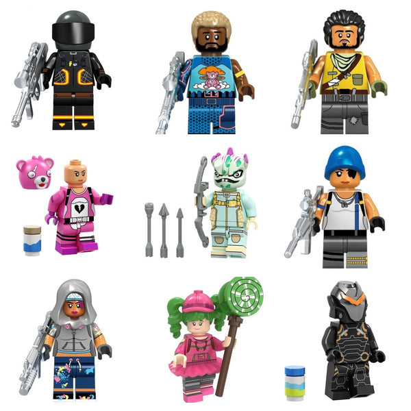 Fortnite Set of 9 Lego Minifigures - Style 11