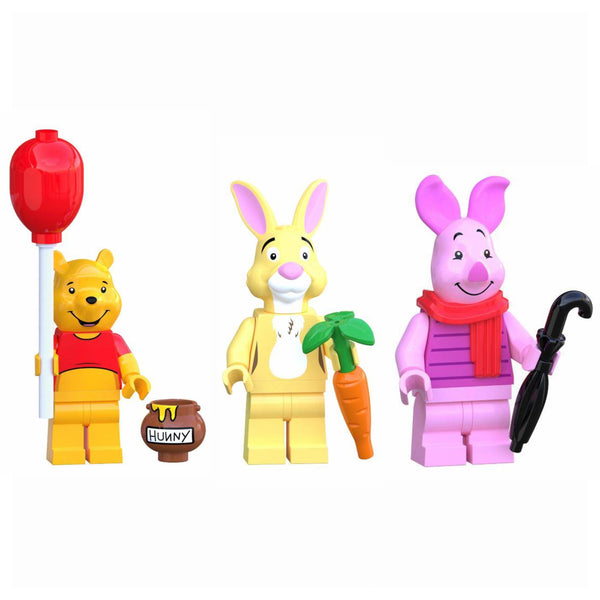 Disney Winnie the Pooh set of 3 Lego Minifigures - Style 1
