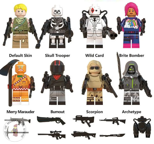 Fortnite Set Of 8 Minifigures - Style 2