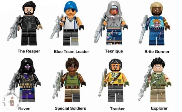 Fortnite Set Of 8 Minifigures - Style 3