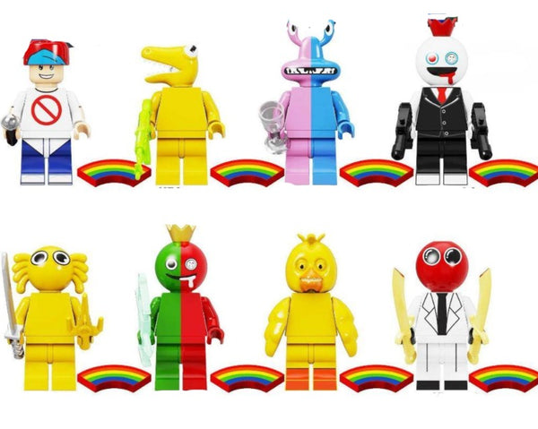 Rainbow Friends Set of 8 Lego Minifigures - Style 2