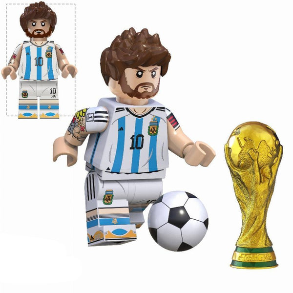 Football Lego Minifigure - Figure 4 - Lionel Messi - (world cup edition)