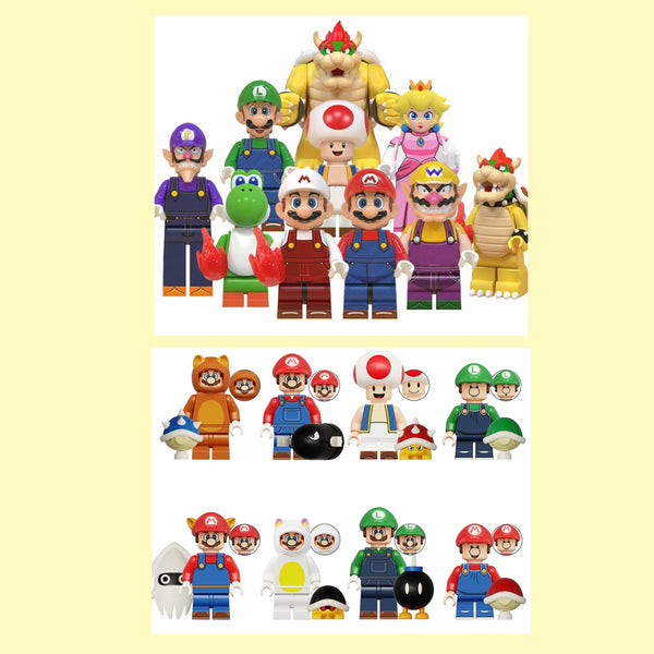 Super Mario Set of 18 Lego Minifigures - Bundle 1