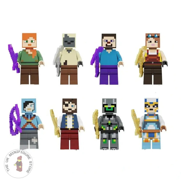 Minecraft Set Of 8 Minifigures - Style 2 Lego