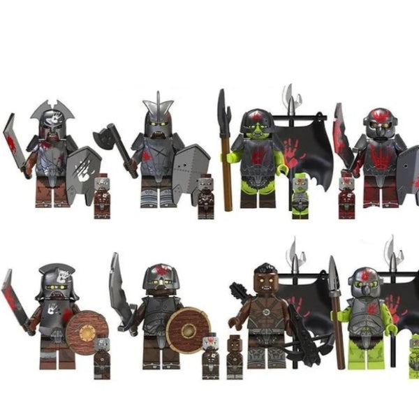 LOTR Set of 8 Minifigures - Style 10