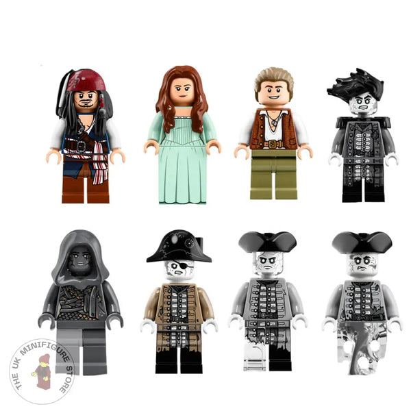 Pirates Of The Caribbean Set 8 Minifigures - Style 1 Lego