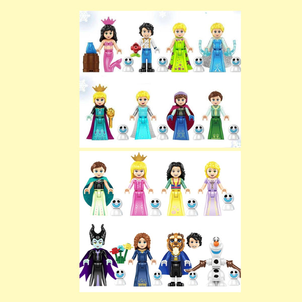 Disney Princess Set of 16 Lego Minifigures - Bundle 1