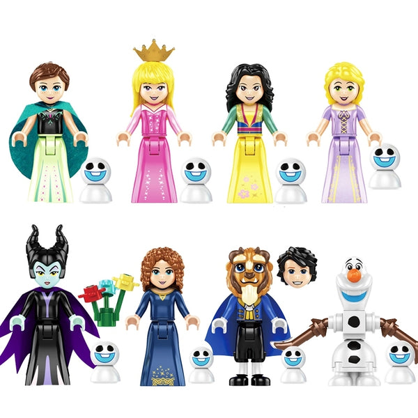 Disney Princess Set of 8 Lego Minifigures - Style 5