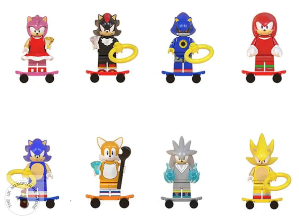 Sonic The Hedgehog Set Of 8 Minifigures - Style 1