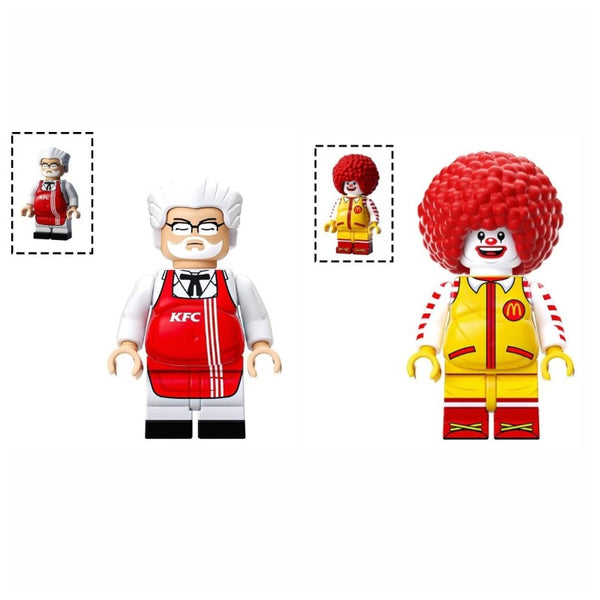 Celebrity Lego Minifigure Bundle - McDonalds vs KFC
