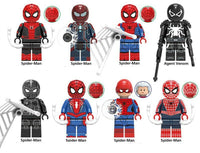 Marvel Spiderman Set of 8 Lego Minifigures - Style 13
