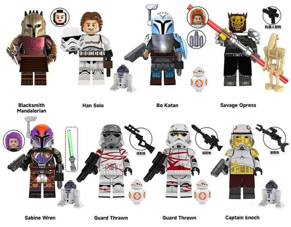 Star Wars Set of 8 Lego Minifigures - Style 30