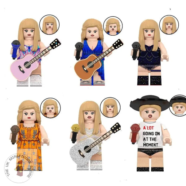 Taylor Swift Set Of 6 Minifigures - Style 2 Lego