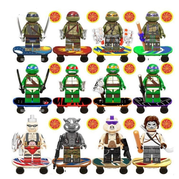 Teenage Mutant Ninja Turtles Set of 12 Lego Minifigures - Style 3