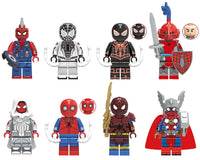 Marvel Spiderman Set of 8 Lego Minifigures - Style 5