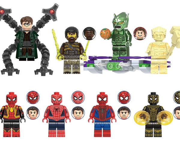 Marvel Spiderman Set of 8 Lego Minifigures - Style 6