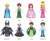 Disney Princess Set of 8 Lego Minifigures - Style 1