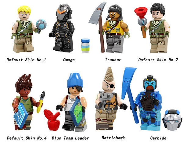 Fortnite Set of 8 Lego Minifigures - Style 4