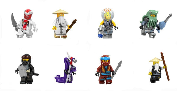 8 figurines Lego Ninjago