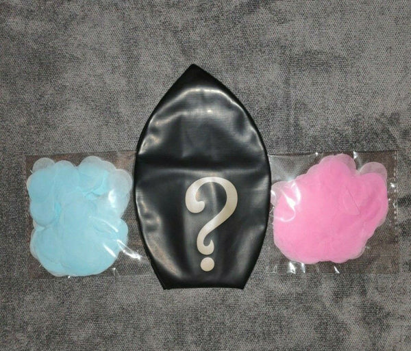 36" Gender Reveal Balloon (with Pink and Blue Confetti) - Style 1