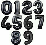 40" Large Birthday Number Balloon - Black